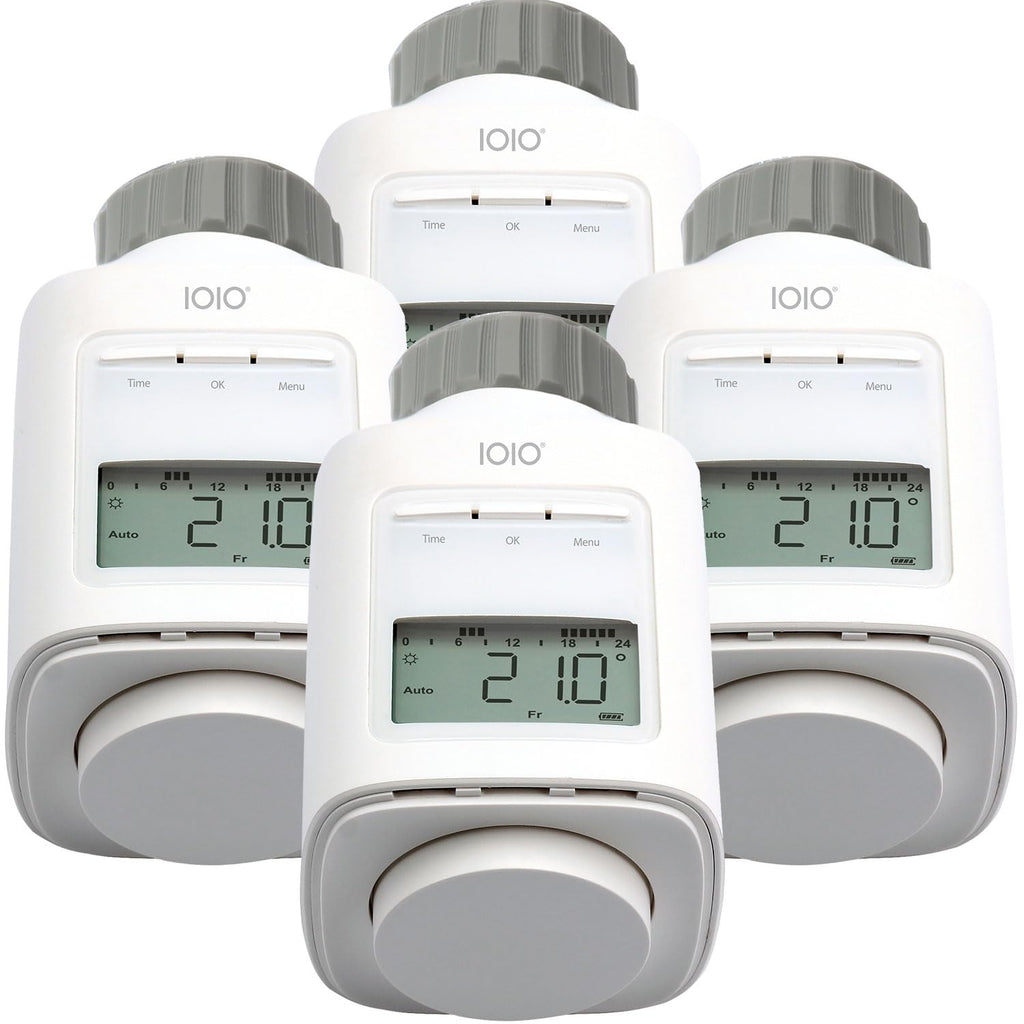 4 Stück IOIO Elektronisches Heizungsthermostat HT 2000/23 | Heizkosten sparen bis 30% | Einfache Installation | Individuell programmierbar | Heizkörperthermostat | Heizkörper Heizungsregler