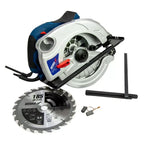 Handkreissäge DEDRA stark 1500W, Kreissägeblatt Ø 185mm, max. Schnitttiefe 66 mm, Sehr hohe Drehzahl: 5500 U/min Ergonomisches Leichtgewicht 4,4kg, softgrip, für Holz und mehr