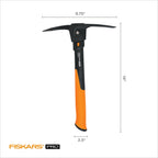 Fiskars 751220-1001 Pro IsoCore Hacke/Spitzhacke, 0,7 kg, Orange/Schwarz