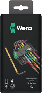 Wera Winkelschlüsselsatz 967 SPKL/9 TORX® BO Multicolour, BlackLaser, 9-teilig, 05073599001