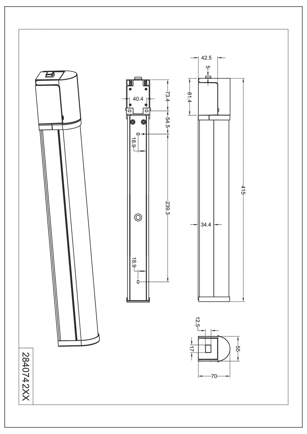 Trio Leuchten LED Bad Wandleuchte Piera 284074206, Kunststoff chromfarbig, inklusiv 8 Watt LED, Schalter, Steckdose, Chrom