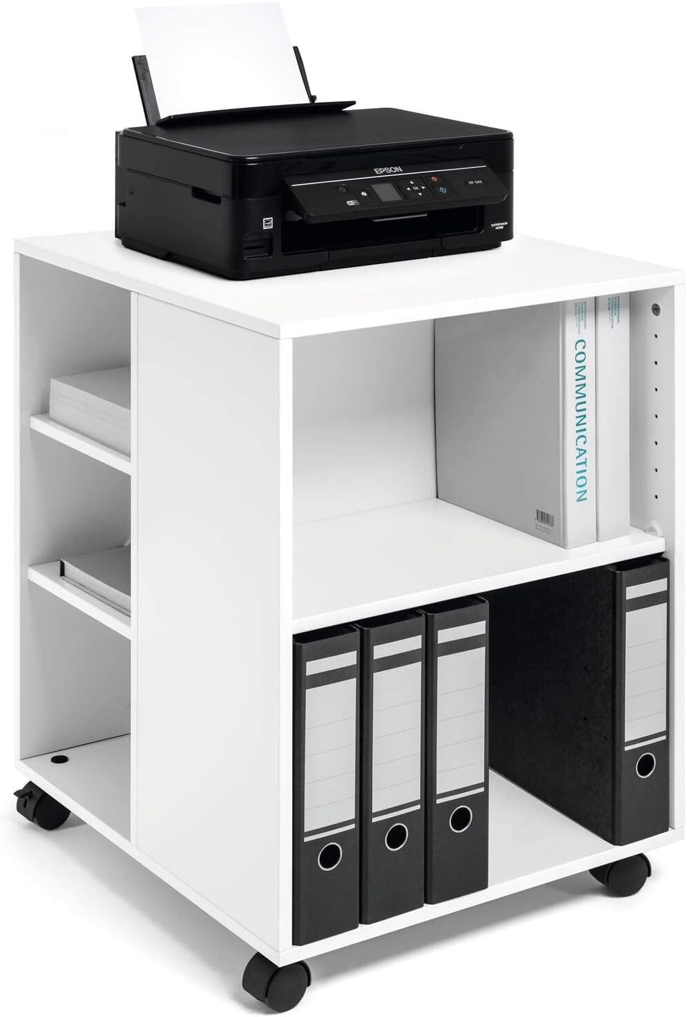 Durable Multifunktions-Wagen 74/59, 3-seitig offen mit 6 Regalböden (528 x 748 x 592 mm), weiß, 311302