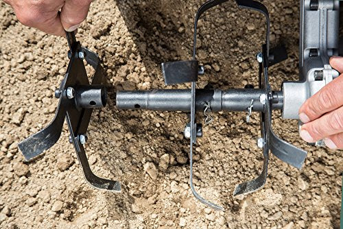 IKRA Elektro Bodenhacke Kultivator FEM1500, flexible Arbeitsbreite 17-45cm, Arbeitstiefe bis 23cm