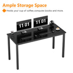 SogesHome PC Schreibtisch Computertisch 100 x 60 x 75 cm Bürotisch Workstation für Home Office Verwenden Schreibtisch, Esstisch Konferenztisch, Schwarz