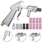 EUMAYES Sandstrahlpistole Set Druckluft, Sandstrahlen Pistole Kit mit 1m Gummischlauch mit Düsen Verschiedener Kaliber ein Luftanschlussnippel für Sandstrahlen