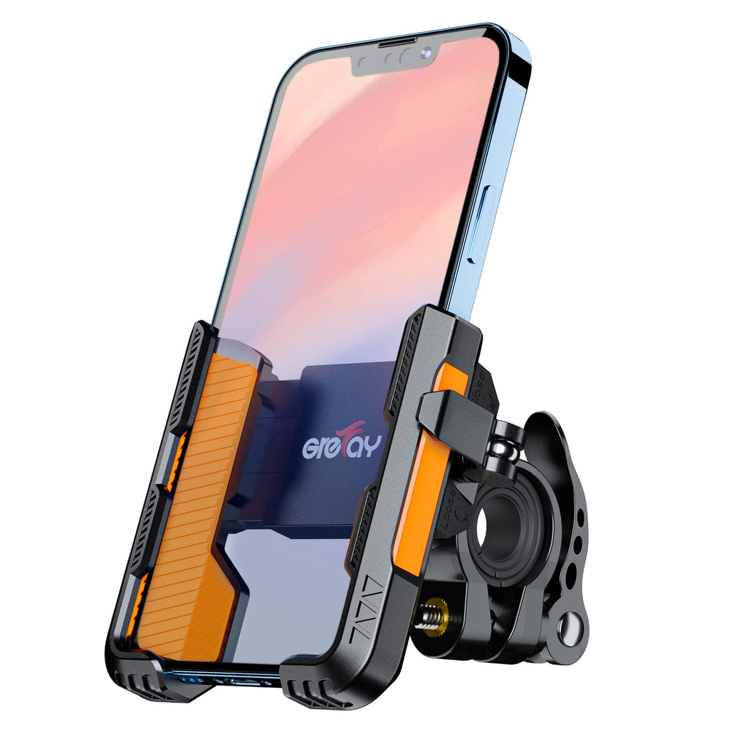 Grefay Fahrrad Handyhalterung【1S Schnelle Demontage】 Motorrad Handyhalter Mit 360 Drehung Outdoor Lenker Handyhalter für Rennrad MTB Scooter für 4,5-7,0 Smartphone