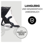 hauck Universal Regenschutz für Dreirad Kinderwagen 58 x 48 x 90 cm, Reflektierend, Kontakt & Belüftungs Fenster, Kompatibel mit Runner & Runner 2, Einfache Klettverschluss Befestigung (Transparent)