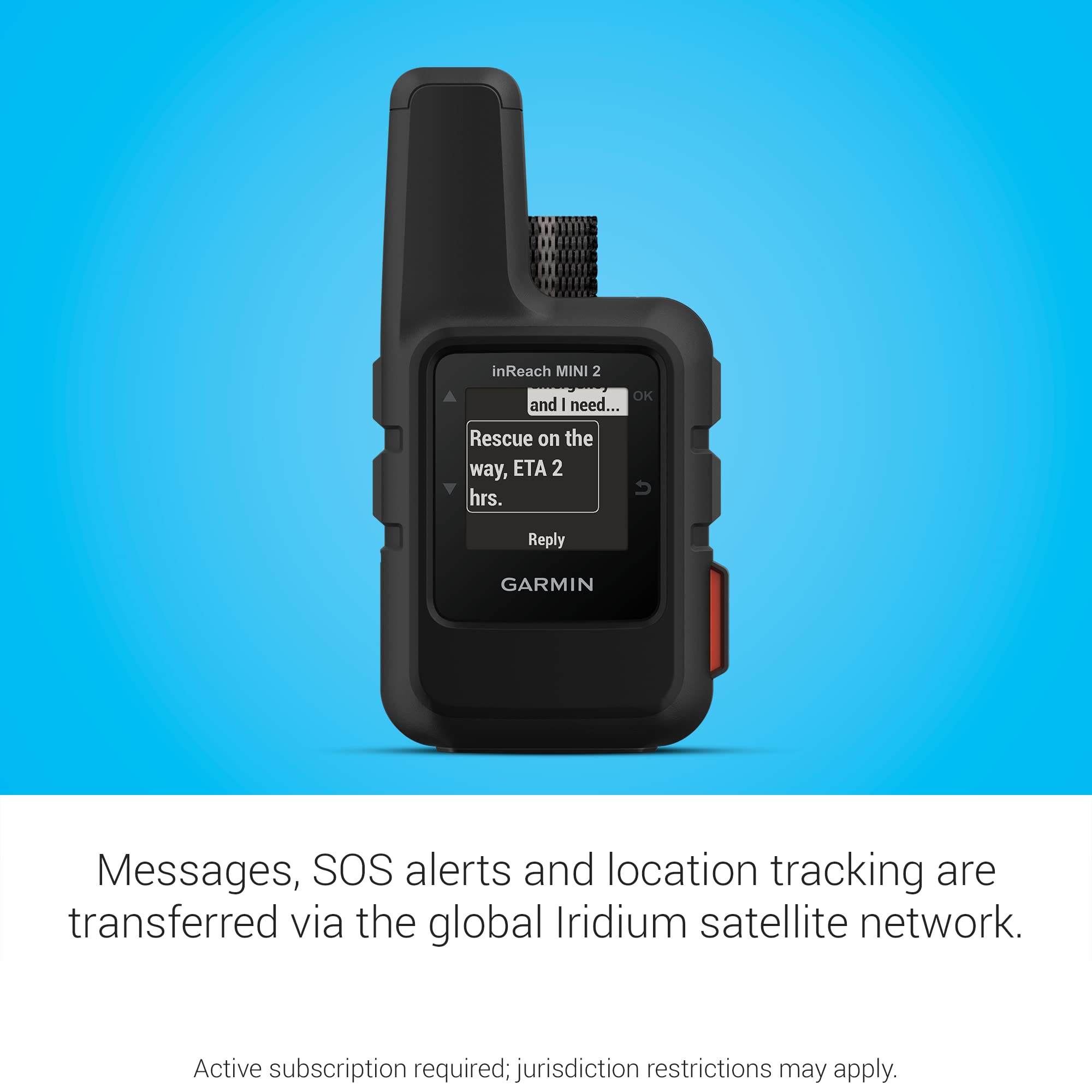 Garmin inReach Mini 2, Leichter und kompakter Satellitenkommunikator, Wandern Handheld, schwarz