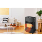 White by Brigros DA-201 Faltbarer Gasheizer, Infrarot, Piezozündung, LPG/Butan/Propan geeignet, Fach für Gasflasche bis 15 kg, ODS-System, 4200 W, schwarz
