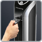 Rowenta VU6670 Eole Infinite, Turmventilator, Timer bis zu 8 Stunden, 3 Geschwindigkeiten, Fernbedienung, automatische Abschaltung, Piano Schwarz