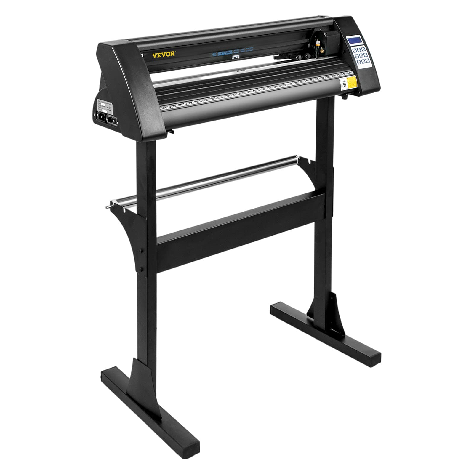 VEVOR Vinyl Schneidplotter 720mm Profi Plotter Schwarz Vinylschneider 3 Klingen Plotter Drucker 220V Viny Folienplotter mit Signmaster Software Cutter Plotter mit Ständer für Schilder Papierzufuhr