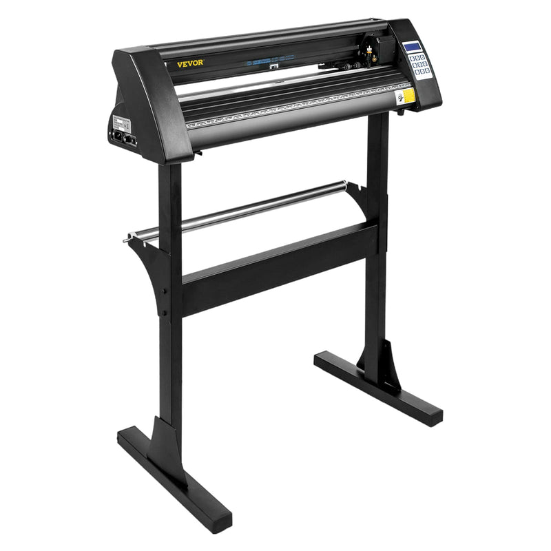 VEVOR Vinyl Schneidplotter 720mm Profi Plotter Schwarz Vinylschneider 3 Klingen Plotter Drucker 220V Viny Folienplotter mit Signmaster Software Cutter Plotter mit Ständer für Schilder Papierzufuhr