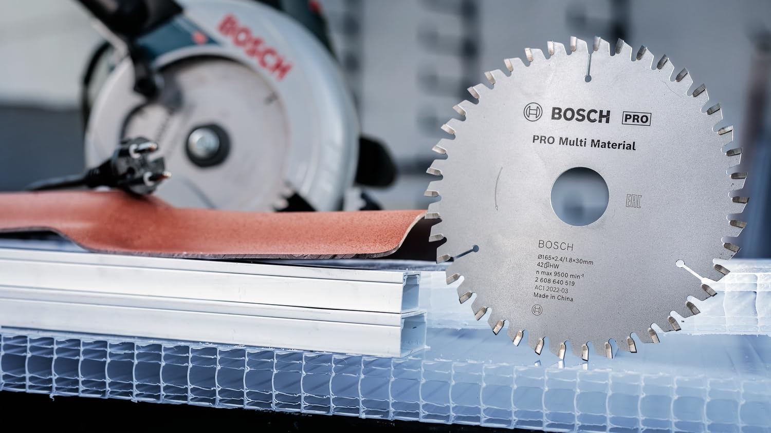 Bosch Professional Kreissägeblatt Multi Material zum Sägen in Multimaterial für Handkreissägen (Ør 190 mm), 2608640509, Farbe, Ø 190 mm / Bohrung 30 mm