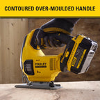Stanley FatMax 18V Akku-Pendelhub-Stichsäge SFMCS600B (zwei Pendelhubstufen, variable Hubzahl, werkzeuglose Blattaufnahme, Gebläse, inkl. Holz-Sägeblatt, Lieferung ohne Akku und Ladegerät)