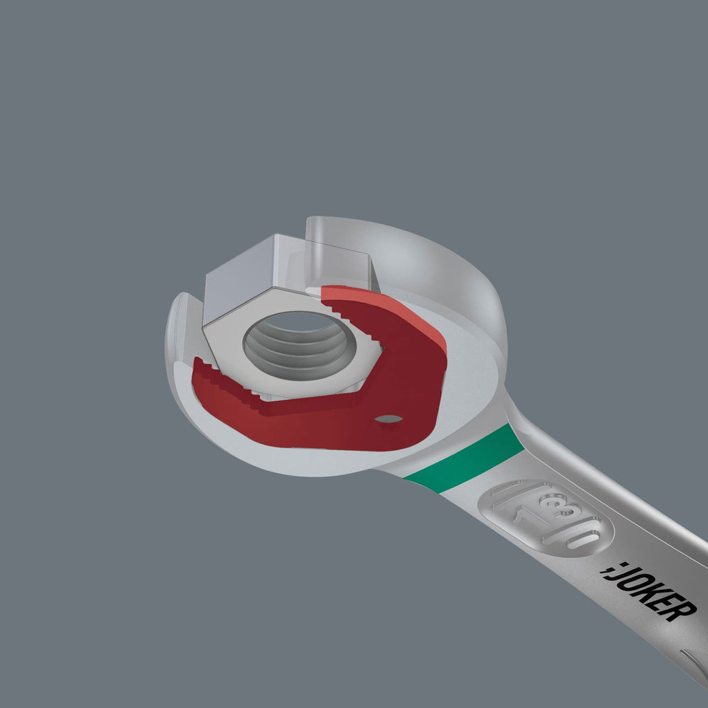 Wera Joker Switch Maul-Ringratschen-Schlüssel, umschaltbar, 10 x 159 mm, Leuchtgelb, 05020065001