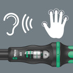 Wera 05075604001 Click-Torque A 5 Drehmomentschlüssel mit Umschaltknarre, 1 W, 1 V, 1/4" Vierkant, 2.5 - 25 Nm