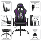 SUBSONIC Joker - Gaming Stuhl oder Bürostuhl, Gamer Sessel für Erwachsene, Bequeme Sitzfläche, integrierte Kopfstütze, Armlehnen und Höhe verstellbar, ergonomische Rückenlehne - Schwarz.