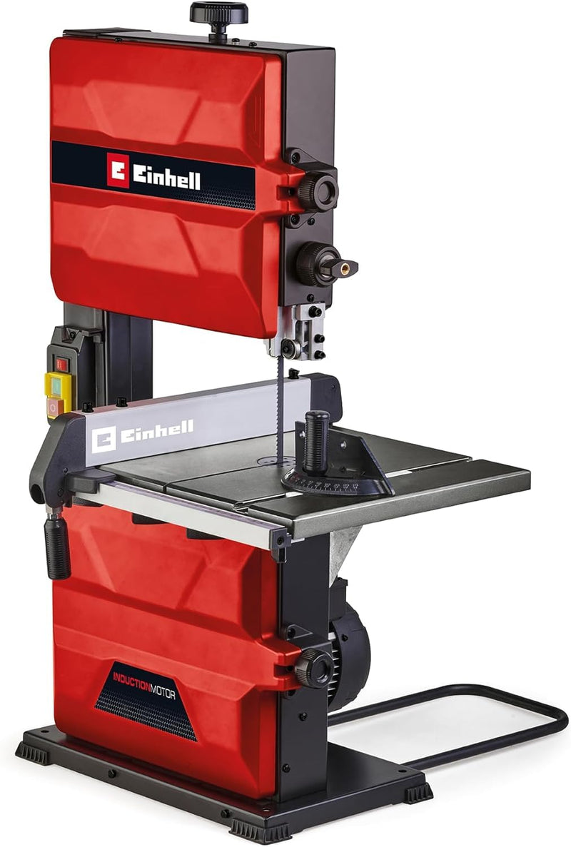 Einhell Bandsäge TC-SB 245 L (400W, max. Sägebandgeschwindigkeit 726m/min, 245 mm Durchlassbreite, max. Schnitthöhe 101 mm, neigbarer Sägetisch, Parallel- und Winkelanschlag, Absauganschluss)