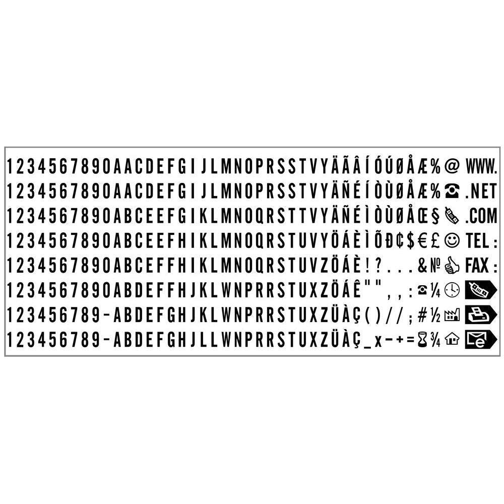Trodat 4912 Printy Textstempel Typomatic, Stempelset zum Selbersetzen, Kissen