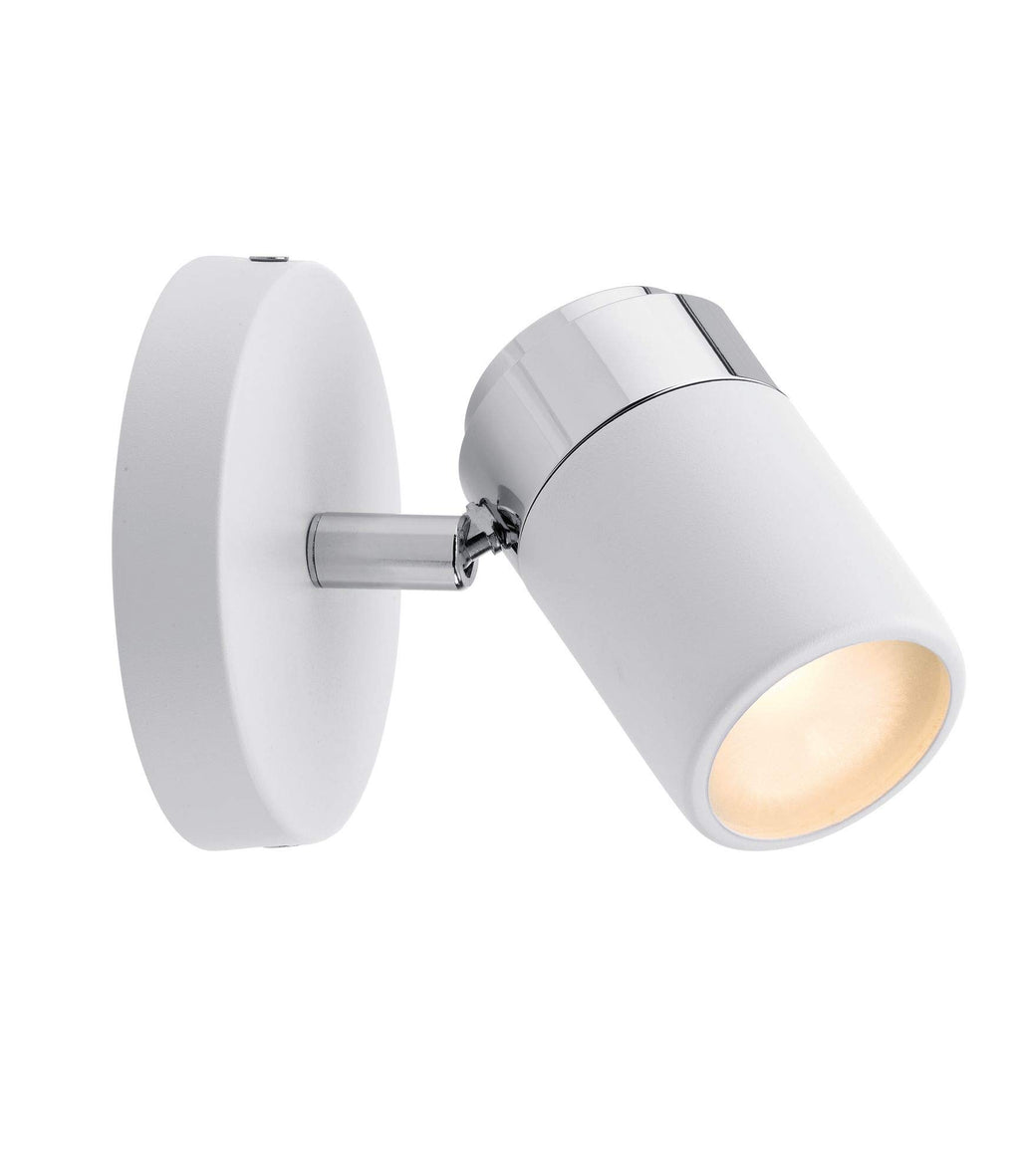 Paulmann 66710 Spotlight Zyli IP44 max 1x10W GU10 Weiß/Chrom 230V Metall 667.10 Deckenleuchte Lampe LED Deckenlampe Deckenstrahler ohne Leuchtmittel