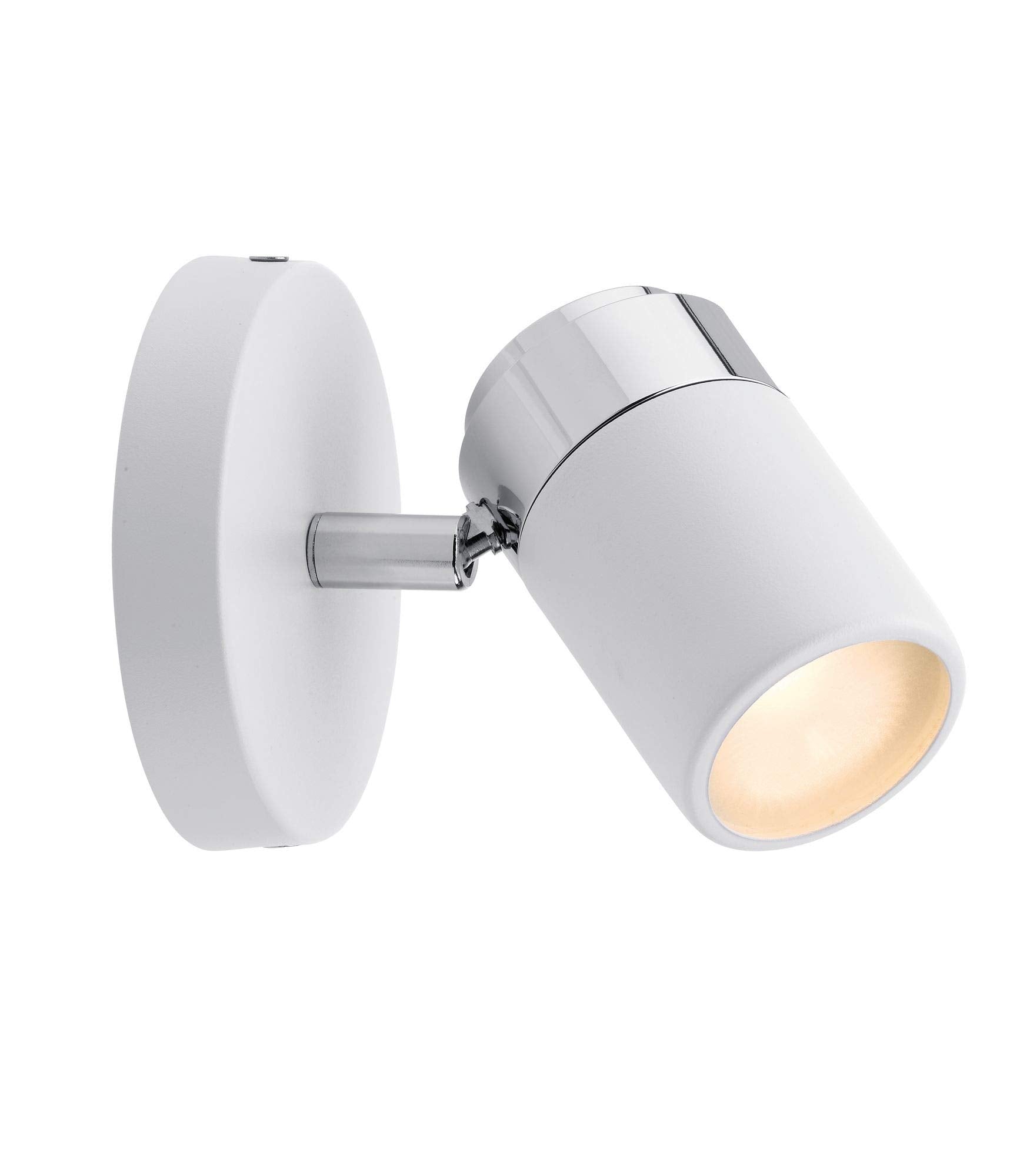 Paulmann 66710 Spotlight Zyli IP44 max 1x10W GU10 Weiß/Chrom 230V Metall 667.10 Deckenleuchte Lampe LED Deckenlampe Deckenstrahler ohne Leuchtmittel