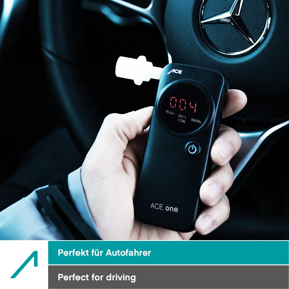 ACE One Alkoholtester Polizeigenau - Promille-Tester Alkomat mit 98,6%