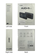 AIO-5Play Motorcycle Carplay Android Auto GPS Navigation System, 5" IPS LCD 60FPS, 5G Wi-Fi BT, IP68 Waterproof, Support Siri Google Assistant, Dedicated App