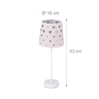 Relaxdays Nachttischlampe Kinder, rosa-weiß