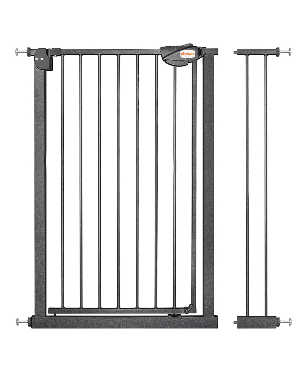 UBRAVOO Babygitter für Türen und Treppen, Höhe 100 cm, Sicherheits-Haustiergitter, Spannungstyp, automatische Schließung, hohe Ausführung, dreifache Verriegelung, offen (Breite: 85-94 cm)