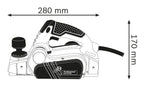 Bosch Professional Hobel GHO 26-82 D (Leistung 710 Watt, inkl. Parallelanschlag, Sechskantstiftschlüssel SW 2,5, Stoffstaubbeutel, Handwerkoffer)
