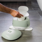 Kindsgut Kinder-Töpfchen, Babytopf WC/Klo, kinderfreundliches Wal-Design und dezente Farben, Toiletten-Training, Pistazie
