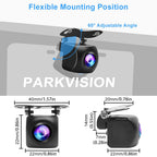 PARKVISION Auto Rückfahrkamera Super Weitwinkel 180° DC 12-24V Breitspannung für Auto Camping LKW Wohnwagen [PJ-180SW]