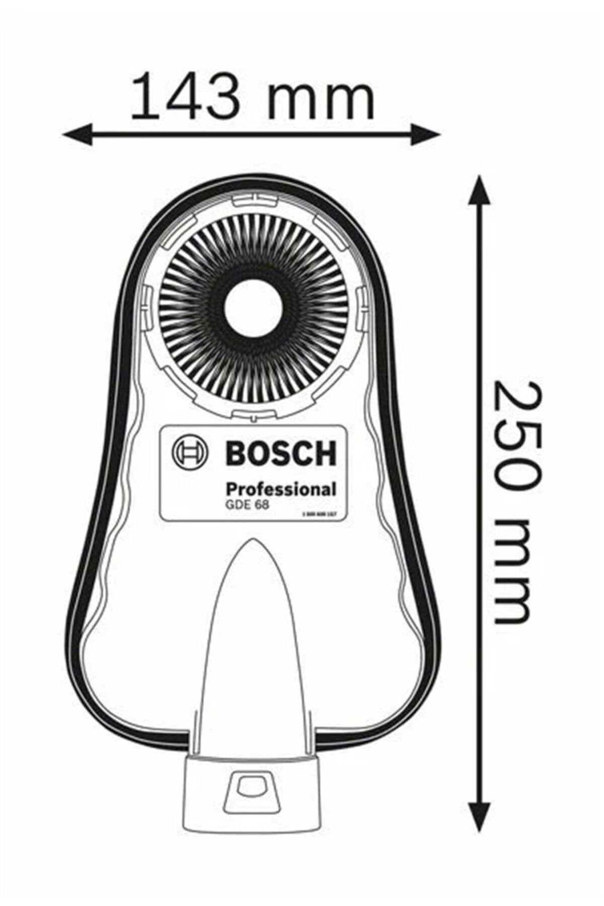 Bosch Professional Staubabsaugung GDE 68 (kompatibel mit allen bohrenden Geräten mit, max. 68 mm Bohrdurchmesser)