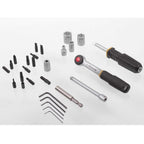 Proxxon Steckschlüsselsatz, Schraubersatz mit 1/4"-Umschaltratsche, Schraubendrehergriff und Magnethalter, 39-teiliges Werkzeug-Set mit Stahlkasten, 23070