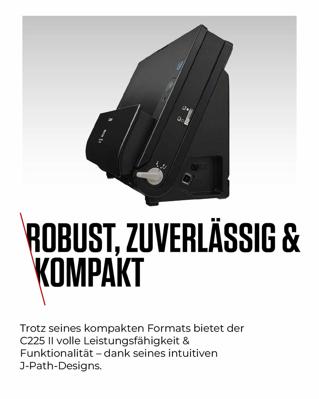 Canon DR-C225 II - imageFORMULA Dokumentenscanner (Duplex, Einzug, Farbe, 600dpi, 25 Seiten/Min, PDF OCR, kompakt, schwarz)