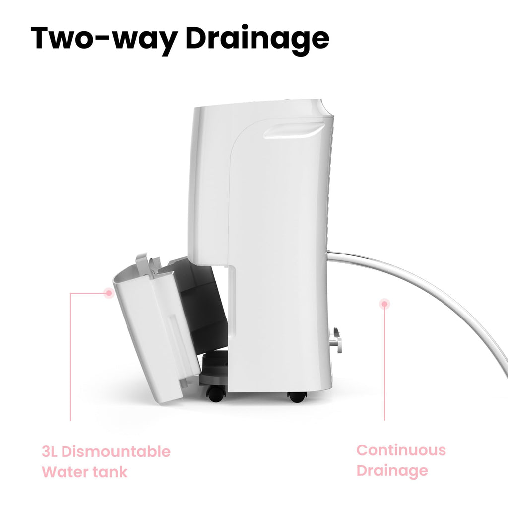 Comfee Luftentfeuchter 20L/24h,Raumgröße ca.100m³(40m²),APP-fähig,Smart modu,Timer 24H,Wassertank 3L,Gegen Feuchtigkeit,MDDF-20DEN7-WF