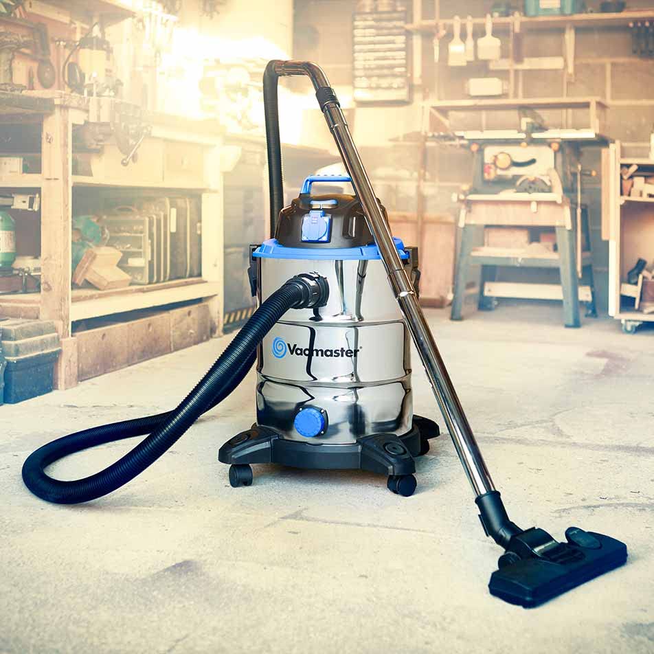 Vacmaster VQ1530SFDC 1500W 30L Nass Trockensauger Bodenstaubsauger Starke Saugleistung Staubsauger Edelstahl