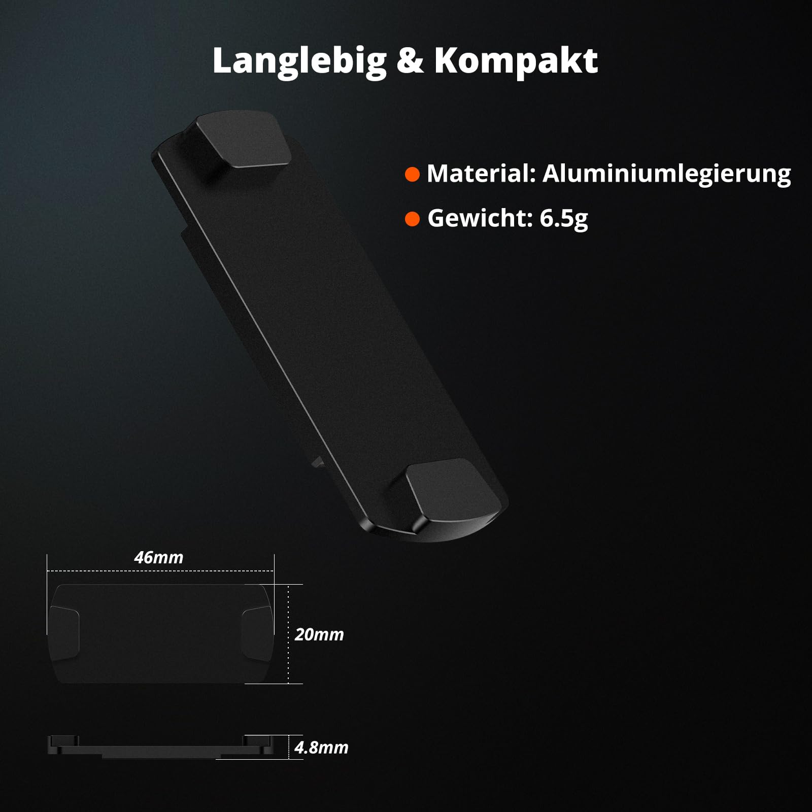 SUPMEGA Magnetische Autohalterung für OOONO CO-Driver NO2, Robuste Metall-Autohalterung mit Eingebauten Magneten, kompatibel mit OOONO NO2 Blitzerwarner