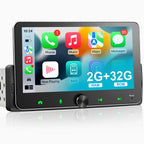 Android Autoradio 1din mit Navi 7 Zoll Bildschirm Android Auto & Wireless CarPlay Auto Radio Touch Display mit Bluetooth AM/FM WiFi GPS SWC RDS 2G+32G