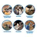 Dremel 4250 Rotationswerkzeug 175 W, Multifunktionswerkzeug-Set mit 35 Zubehören, 175-W-Motor mit Konstantelektronik, variable Drehzahl 5.000–35.000 1/min