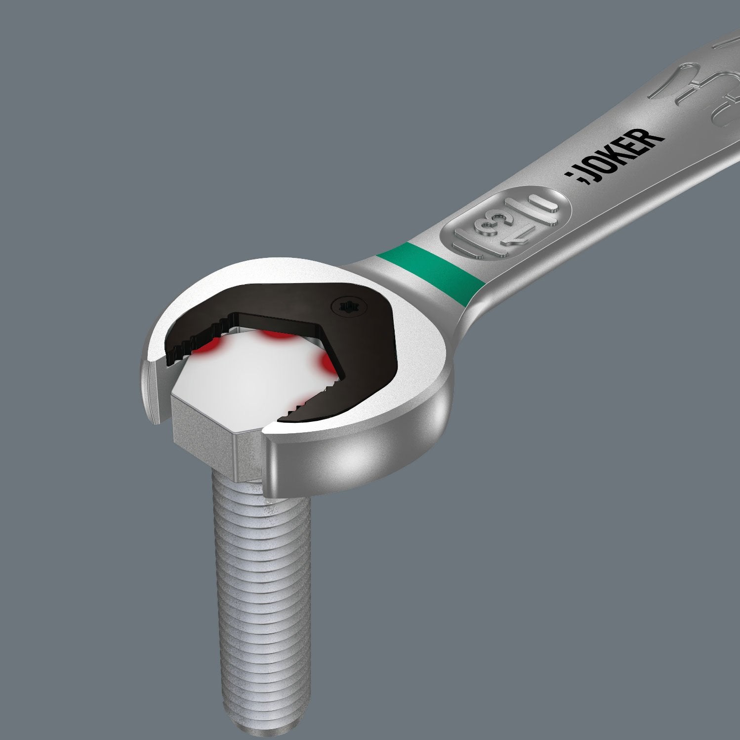 Wera Joker Switch Maul-Ringratschen-Schlüssel, umschaltbar, 10 x 159 mm, Leuchtgelb, 05020065001
