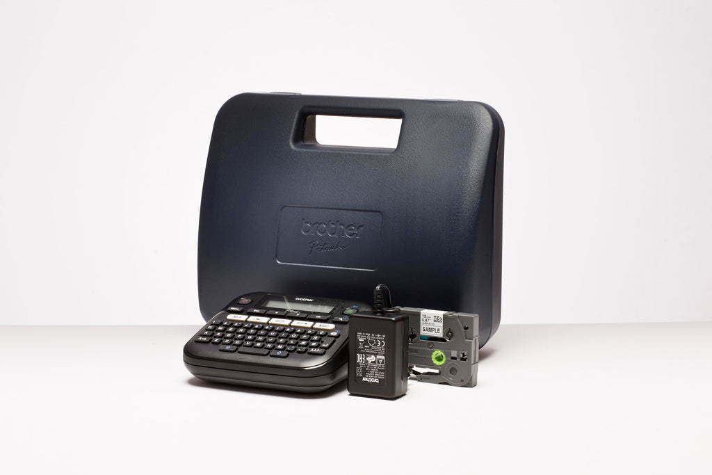 Brother PT-D210VP Beschriftungsgerät inklusive Netzadapter und Transportkoffer (für 3,5 bis 12 mm breite TZe-Schriftbänder, bis zu 20 mm/Sek. Druckgeschwindigkeit)