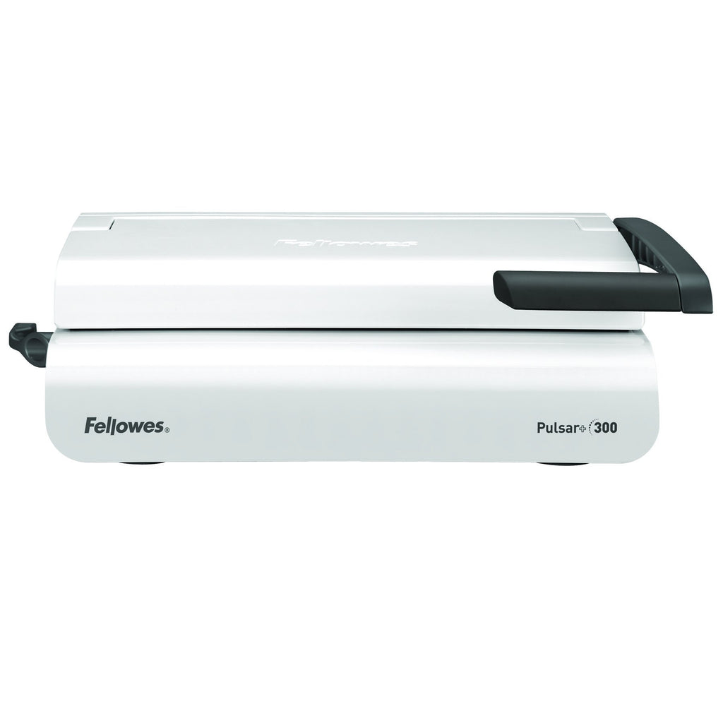 Fellowes Pulsar+ Bindemaschine mit Aufbewahrung – Stanzt 20 Blatt, bindet bis zu 300 – Manuelle Plastikbindemaschine für A4 – Inkl. 10 Klarsichtdeckel – Ideal für Zuhause oder kleines Büro