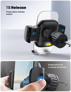 Lamicall Handyhalterung Auto, Handy Autohalterung - [2026 Federclip] Universal Lüftung Handyhalter Auto, 360 Grad Vent KFZ Halterung für iPhone 17/16/15/14/13 Pro Max Plus, Samsung 4-7 Zoll Smartphone