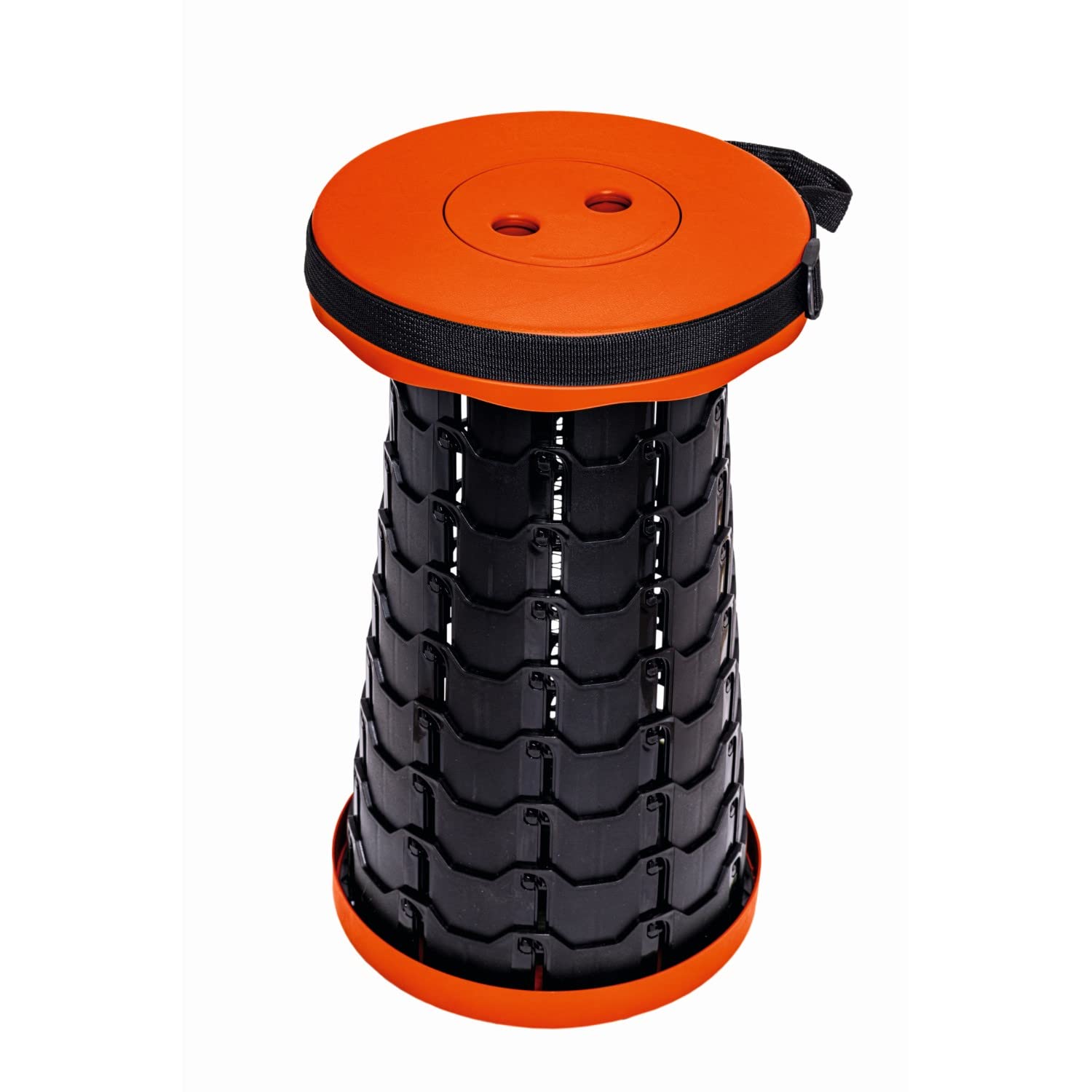 Zusammenklappbarer Hocker | Teleskop-Hocker | Tragbar | Höhenverstellbar | Bis 200 kg | Universelle Anwendung | Handwerker unterwegs | AV00010 -