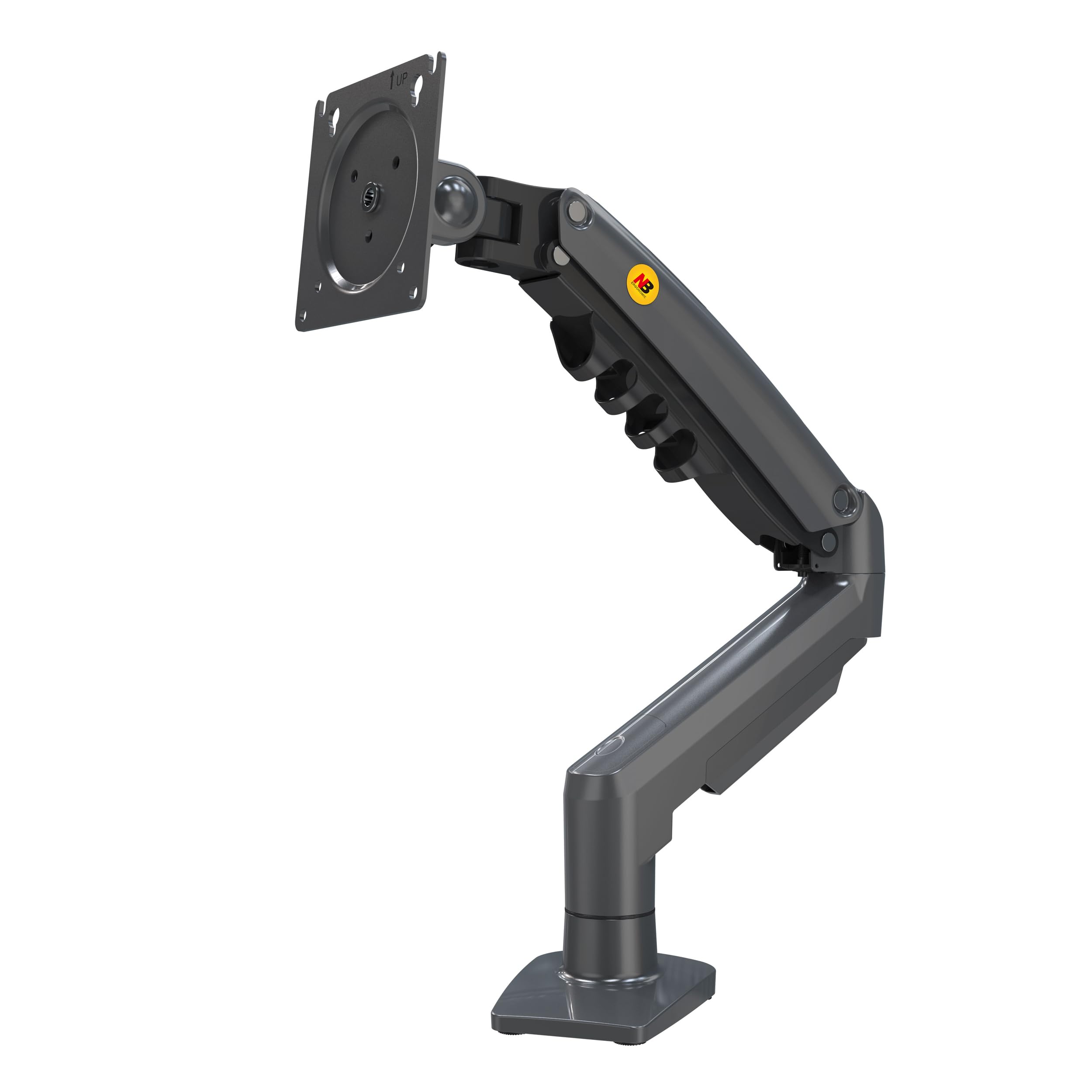 Ergosolid für PC-Monitor, Gelenkarm, ergonomisch, Gasfeder, 17-30 Zoll, VESA 75 mm und 100 mm, drehbar 360 Degree F80-0