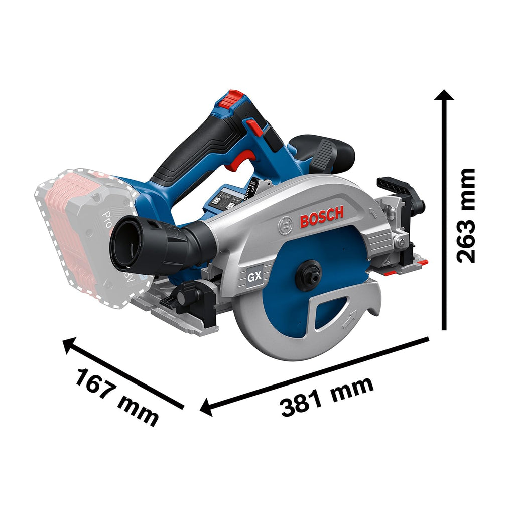 Bosch Professional 18V System Akku-Kreissäge GKS 18V-57-2 GX (inkl. L-BOXX, ohne Akku/Ladegerät)