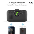 Bluetooth Freisprecheinrichtung für Auto mit Clip, 3W Lautsprecher Freisprechanlage integriertes Mikrofon Automatische Wiederverbindung Siri und G-oogle Assistant Kompatibilität Dual-Telefon Support