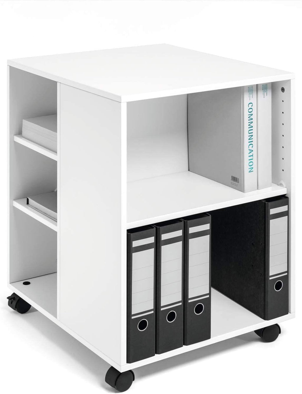 Durable Multifunktions-Wagen 74/59, 3-seitig offen mit 6 Regalböden (528 x 748 x 592 mm), weiß, 311302