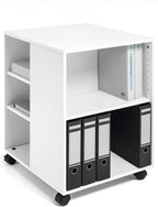 Durable Multifunktions-Wagen 74/59, 3-seitig offen mit 6 Regalböden (528 x 748 x 592 mm), weiß, 311302